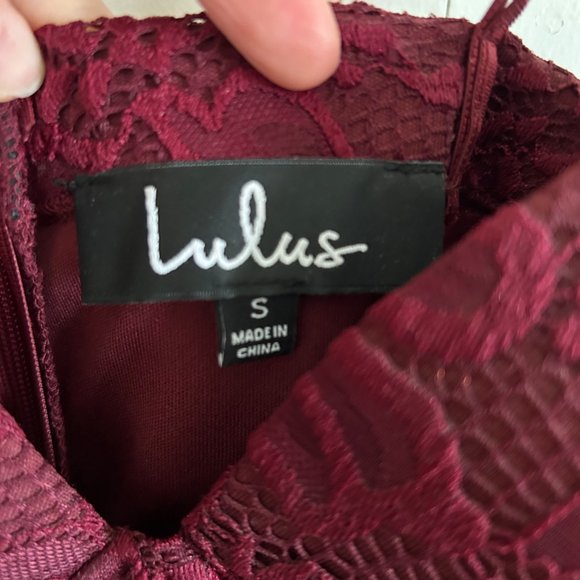 Lulu's Red Lacy Dress - Picture 4 of 4